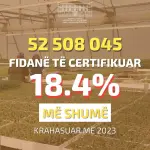 Çertifikohen 52.5 mln fidanë gjatë vitit 2024 , 18.5% më shumë se në 2023