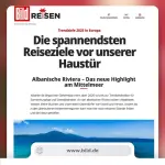 Tabloidi gjerman “Bild” : Shqipëria një ndër destinacionet për vitin 2025