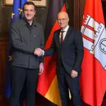 Veliaj në Hamburg , takim me kryebashkiakun Peter Tschentscher