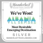 “Wander Reader Travel Awards” vlerëson Shqipërinë me medalje të argjendtë